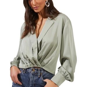 ASTR Sage Surplus Blouse